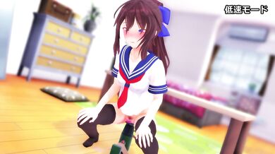 Glowing Drill Dildo Splits Her Wide Open