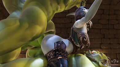 - Sylvanas Gets Gangbanged by Three Cowboys While in Bondage