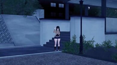 [Boys' Daughter] Outdoor Crossdressing Masturbation