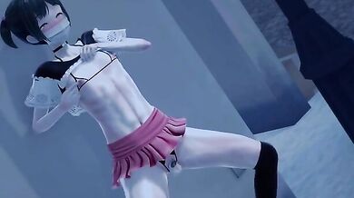 [Boys' Daughter] Outdoor Crossdressing Masturbation