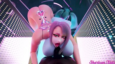 Busty Blonde Beauties Becca and Lucy Take on Each Other's Slick Slits in Sharlean Tails