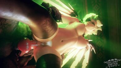 Naked Mercy Gets Nailed by a Lycanthrope in VG Erotica's 'Standard' Hentai Porn