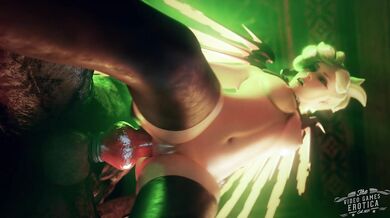 Naked Mercy Gets Nailed by a Lycanthrope in VG Erotica's 'Standard' Hentai Porn