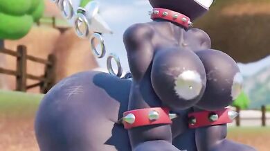 Girl Stuffed in Pipe Gets Banged by Chain Chomp!