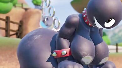 Girl Stuffed in Pipe Gets Banged by Chain Chomp!