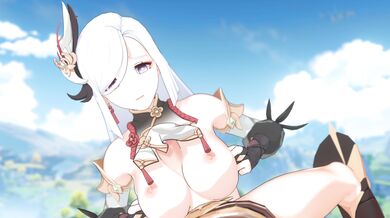 Pussy Licking and Ass Fucking [Golden Apple] on the Shenhe Boobjob