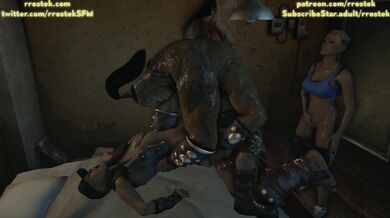 Goro's Revengeful Threesome with Sonya and Cassie Cage