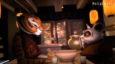 Tigress' Sexual Domination of Tai Lung by Mr. Safety Lion