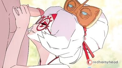 Purple-haired Beauty Sucks and Swallows Hard Cock [redhotporn]