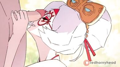 Purple-haired Beauty Sucks and Swallows Hard Cock [redhotporn]