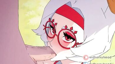 Purple-haired Beauty Sucks and Swallows Hard Cock [redhotporn]