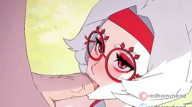 Purple-haired Beauty Sucks and Swallows Hard Cock [redhotporn]