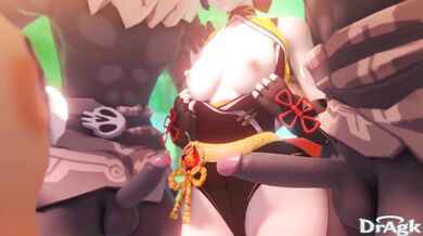 Busty Anime Bitches Go Crazy for Bad Boys in 'Genshin Impact' PMV