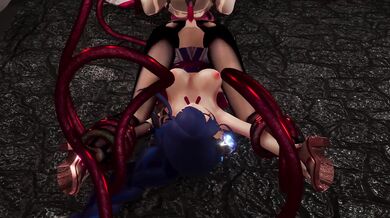 Yae Miko's Wet Tentacle Snatch and Raiden Shogun's Insectoid Pounding (Miaoshaquan)