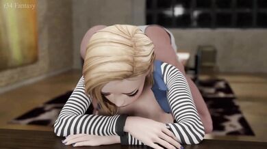 Bend Over the Desk - Android18's R34 Fantasy