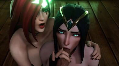 Irelia and Katarina's Wet Lesbian Fuckfest (Version 2) - ArawAraw