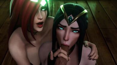 Irelia and Katarina's Wet Lesbian Fuckfest (Version 2) - ArawAraw
