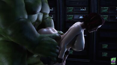 Busty Black Widow Takes Hulk's Monster Cock in Ultra HD 2160p!