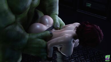 Busty Black Widow Takes Hulk's Monster Cock in Ultra HD 2160p!