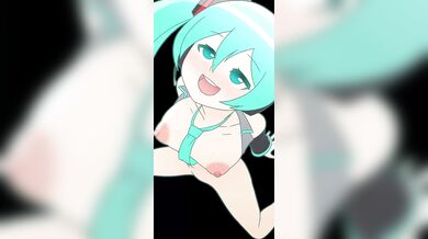 Massive Jizz Explosion on Hatsune Miku's Face (Manyakis)