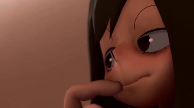Tsuyu's Salacious Swallowing Sensation in a Public Corridor [GreatM8][HD]