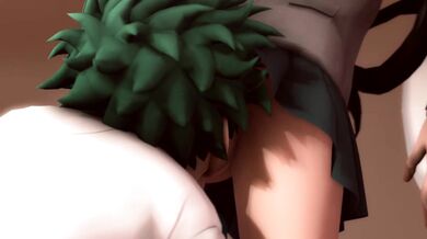 Tsuyu's Salacious Swallowing Sensation in a Public Corridor [GreatM8][HD]