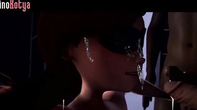 Hentai Hottie Helen Gets Pounded in a Fierce Feline Foursome!