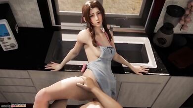 Cumming Inside Aerith's Wet Pussy As Your Wife