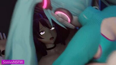 - Yuri and Miku's Hot Lesbian Action