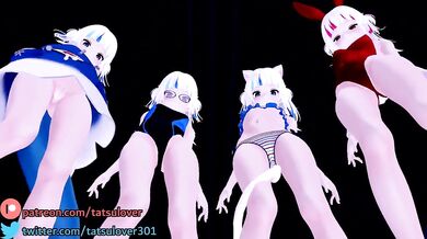 Ghost Dance - Gawr Gura [Uncensored R-18 MMD]