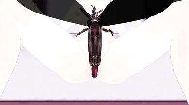[Hentai Insect] Interrupting Haku's Reading Session with a 107-Inch Insect Cock