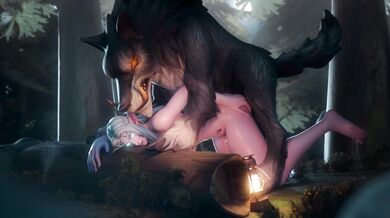 Night Elf x Wolf [Colonelyobo] - Sexy Night Elf Gets Fucked by a Horny WolfA lonely night elf and a wolf engage in an erotic encounter in the woods. The night elf, whose beauty is matched only by her untamed sexuality, seduces the wolf with her enchantin