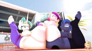 Luna x Celestia x Cadance: A Threesome of Futanari Eroticism