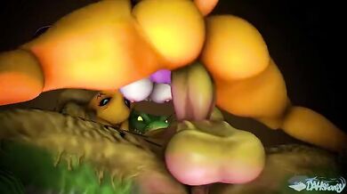 The Tail-Bending Antics of Renamon and Renkton in 'Dashing Sharks'