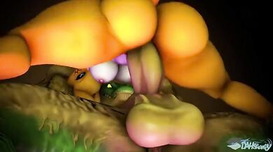 The Tail-Bending Antics of Renamon and Renkton in 'Dashing Sharks'