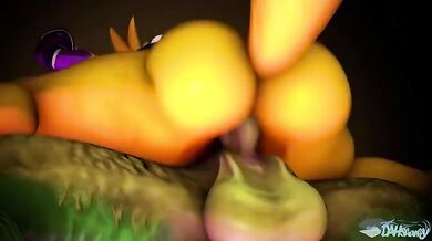 The Tail-Bending Antics of Renamon and Renkton in 'Dashing Sharks'