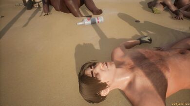 - Huge Beach Brawl Orgy