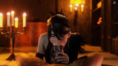 Morrigan's Black Blowjob