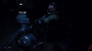 Mercenary gets drilled by Bio Weapon's messy load in action-packed PV