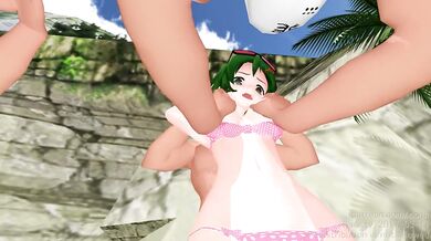 Gumi's Wet and Wild Beach Fuckfest, Part 1
