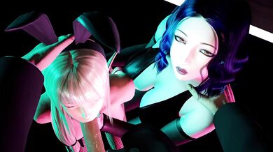 Elfin Rabbit-eared Beauty Seduces with Blowjobs