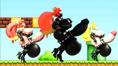 Ass-fucking Peach on the go