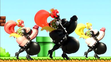 Ass-fucking Peach on the go