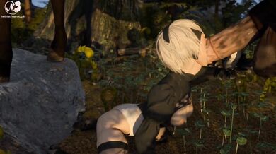 Jerking Off The Horse With Her Fresh Lips and Tits