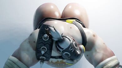 Busty Negi Bear Gets Pounded by Roadhog's Huge Cock in 'Roadhog (Negi Bear) 01'