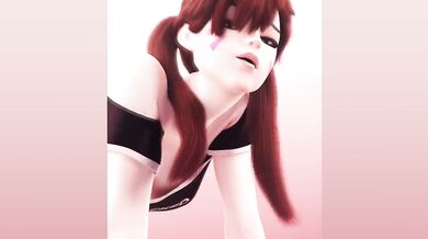 Furious Fucking with D.Va and Her Pooch