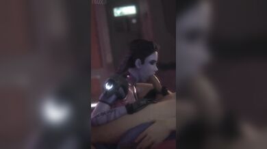 Sexy Widow Makes a Sound Blow Job