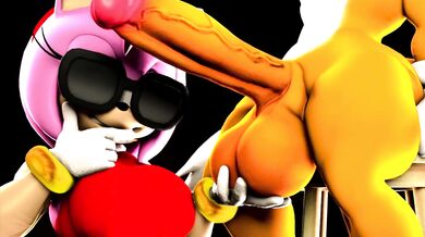 Tails' Busting Beaver Gets Nailed by Amy's Greedy Pussy