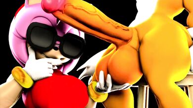 Tails' Busting Beaver Gets Nailed by Amy's Greedy Pussy