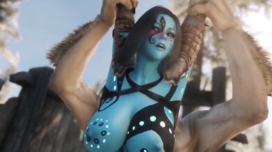 Aquarea's Wild Romp with a Lycanthrope in Skyrim